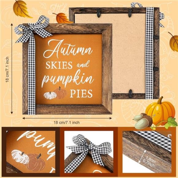 Fall Decorations for Home Thanksgiving Table Decor Autumn Skies and Pumpkin - Picture 3 of 8